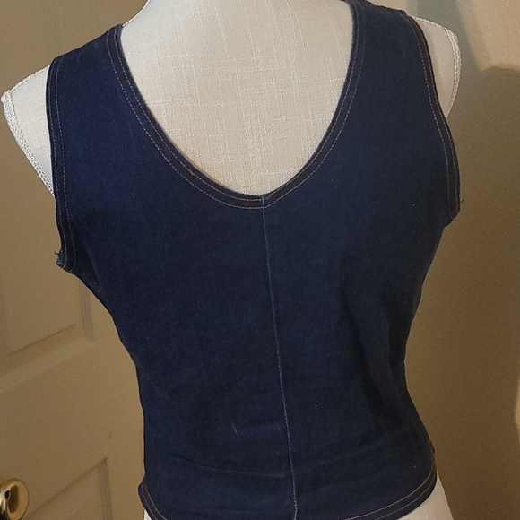 Vintage Easyriders blue Jean lace up top - Picture 4 of 5